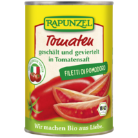 Tomates pelées en quartiers,  en conserve